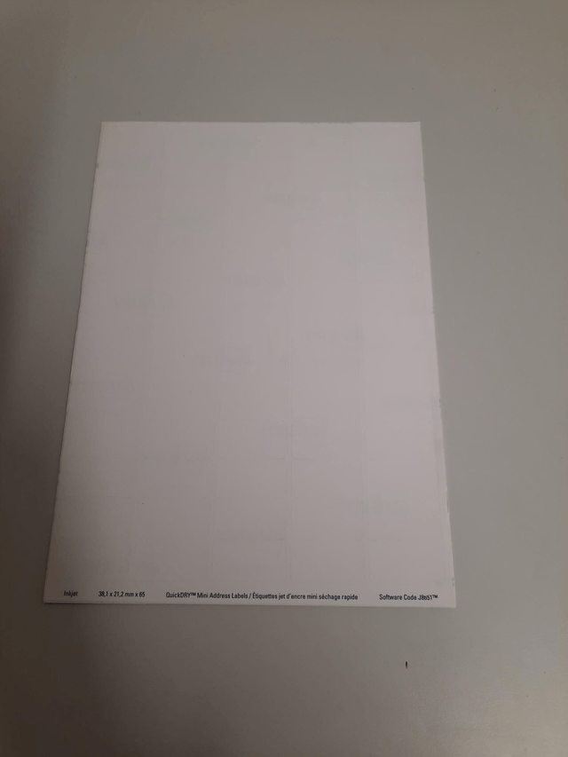 Étiquettes mini rectangle Averty ( 4 feuilles ) 