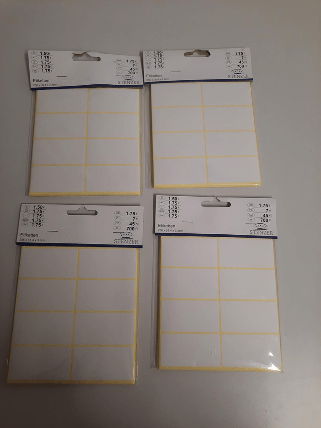 Etiquettes lot de 4 paquets 📦 