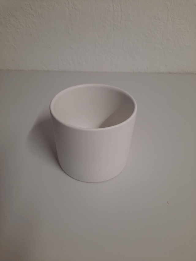Grand pot blanc pour bougies 