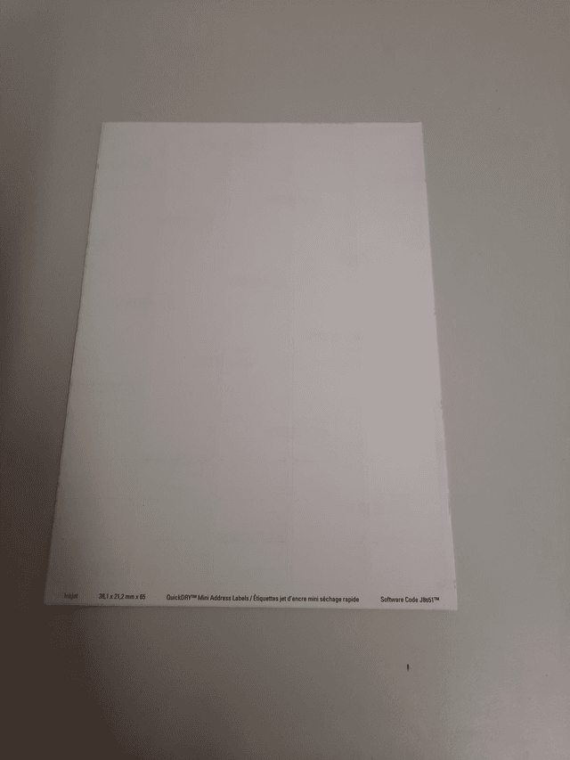 Étiquettes mini rectangle Averty ( 4 feuilles ) 